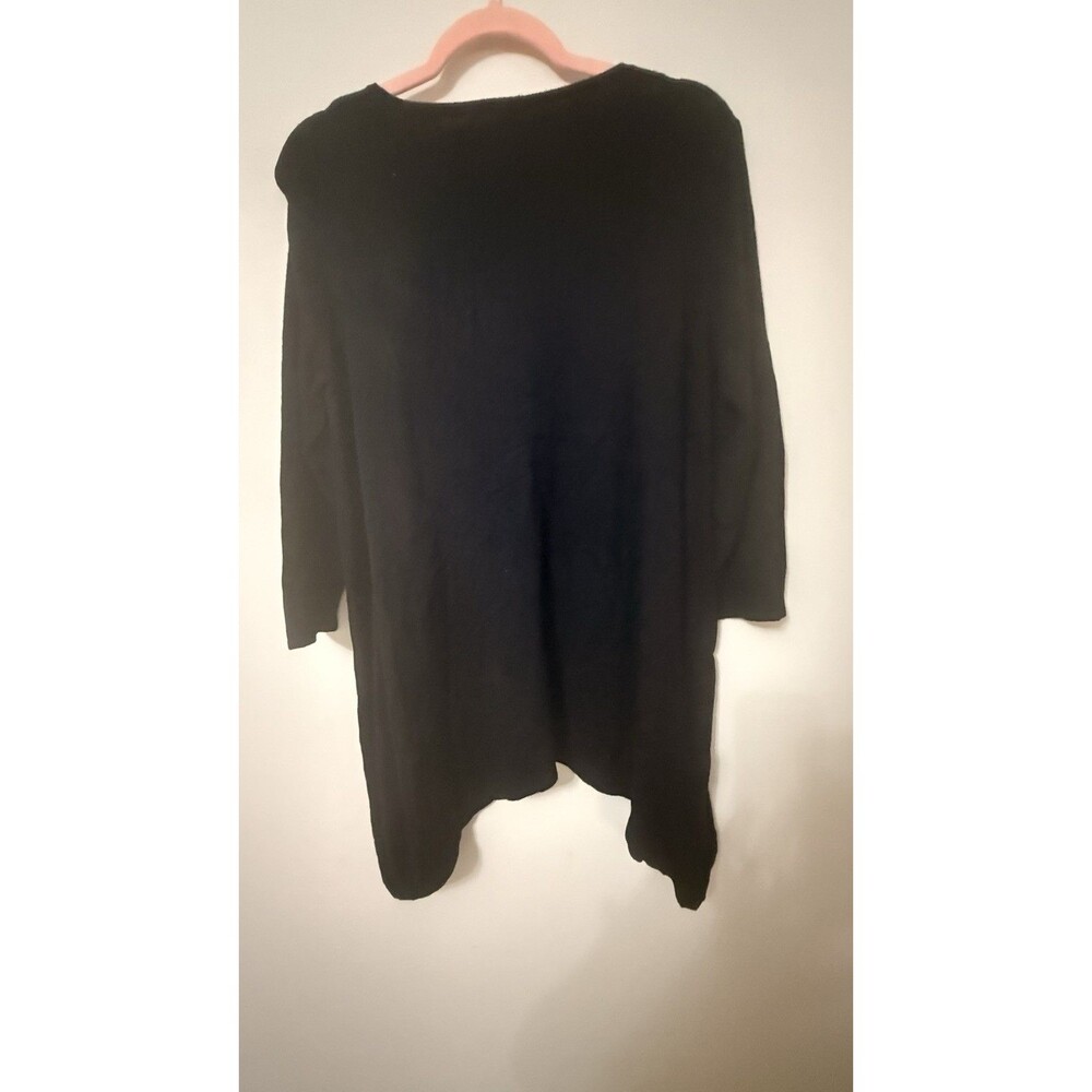 Lulu-B Black Long Sleeve Asymmetrical Hem Top Small
